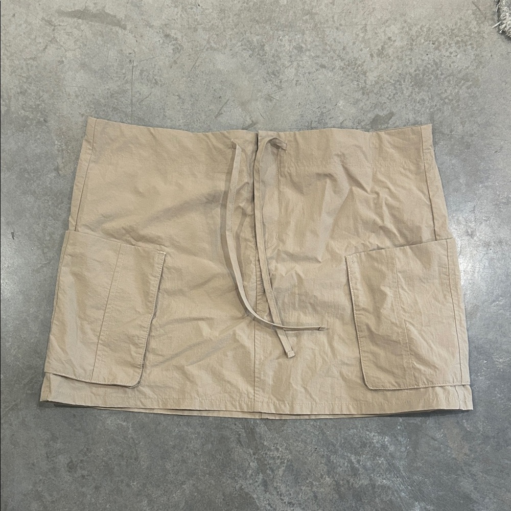 Tan Women's Skirt with Pockets